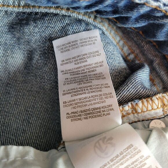 Boden Straight Leg Blue Button-Fly Jeans Raw Hem 8 - Picture 10 of 11